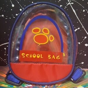 Paw Print Red and Blue Kids Backpack